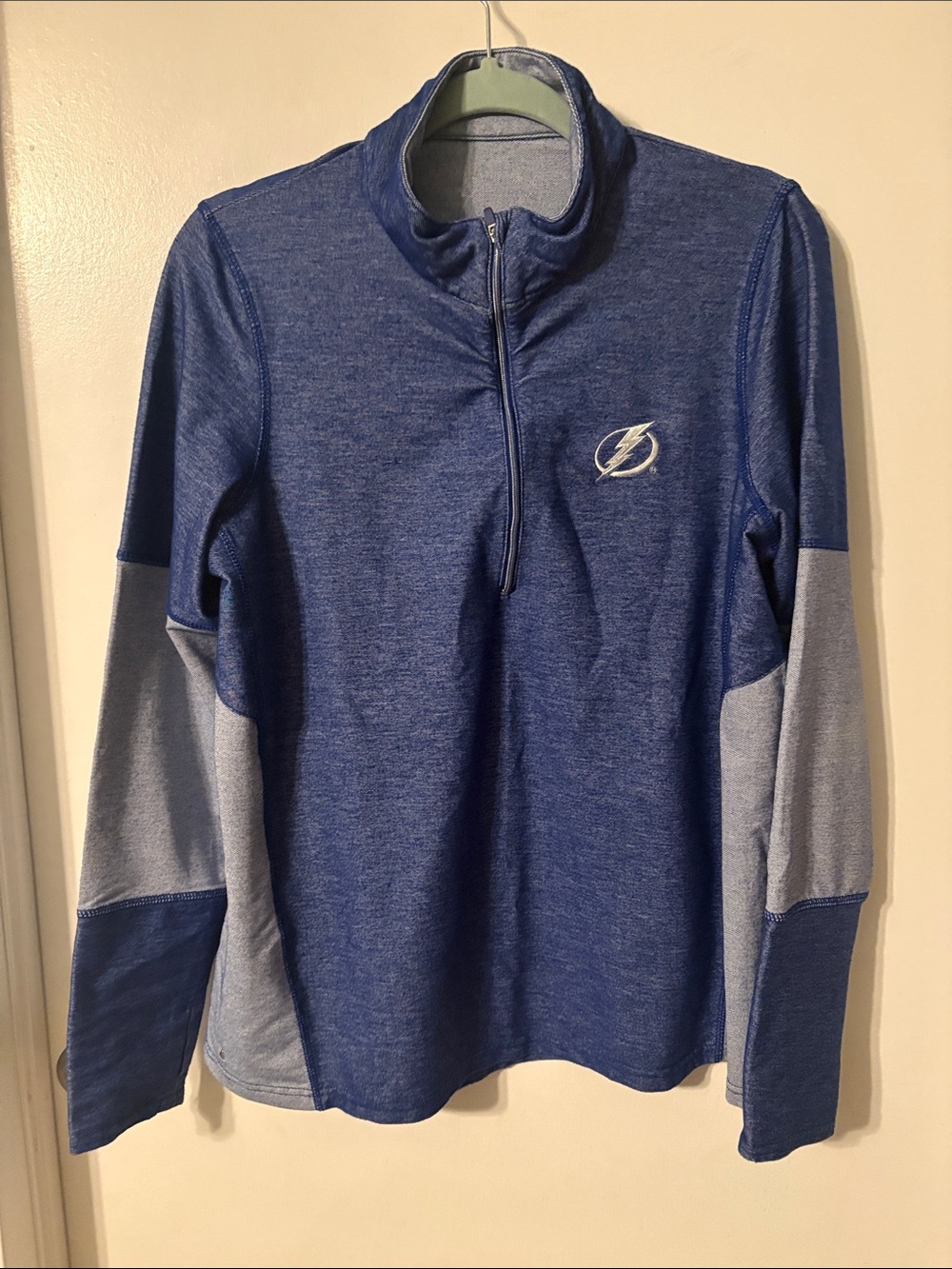 Antigua Blue and Light Blue Tampa Bay Lightning Quarter-Zip Pullover